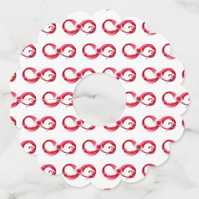 Infinity with Red Wine Glass Tag (Front)