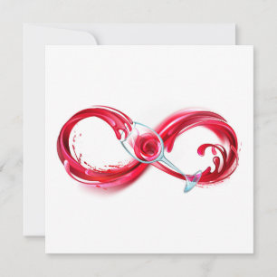 Infinity with Red Wine Holiday Card