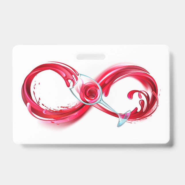 Infinity with Red Wine ID Badge (Front)