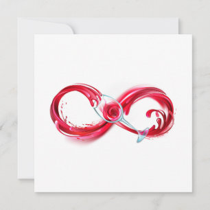 Infinity with Red Wine Invitation