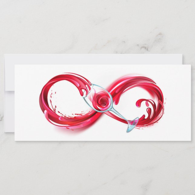 Infinity with Red Wine Invitation (Front)