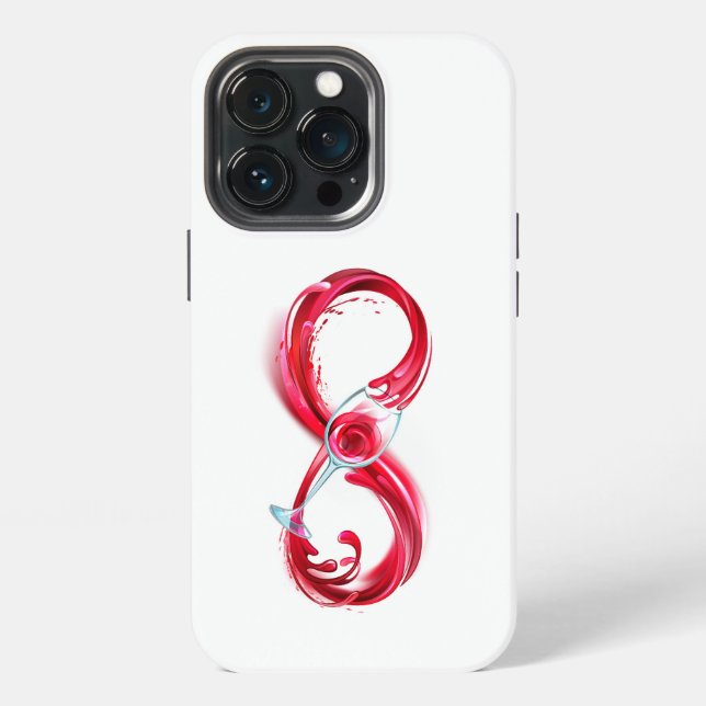 Infinity with Red Wine iPhone Case (Back)
