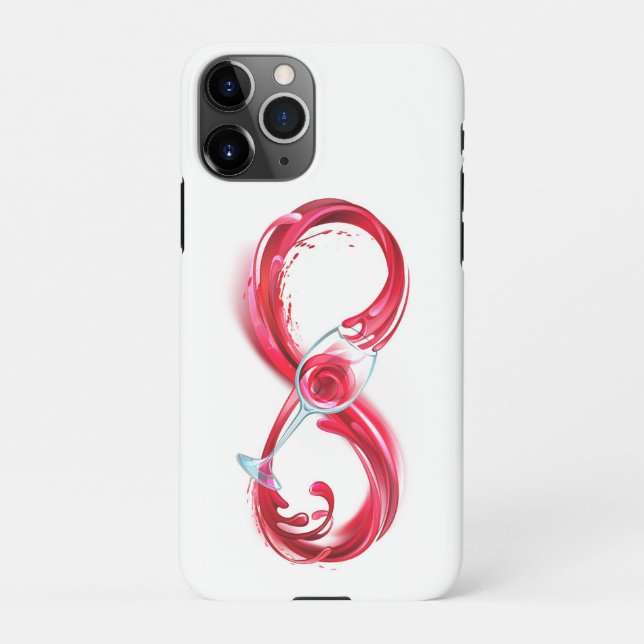 Infinity with Red Wine iPhone Case (Back)