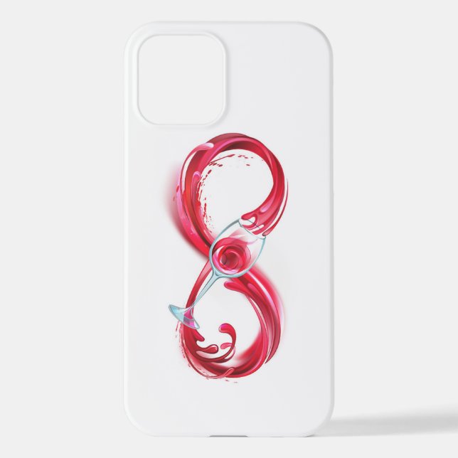Infinity with Red Wine iPhone Case (Back)