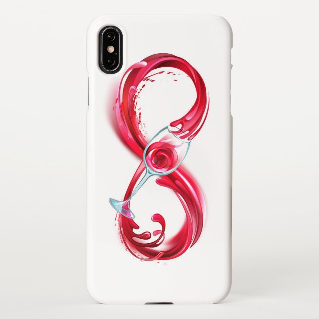 Infinity with Red Wine iPhone Case (Back)
