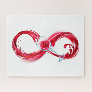 Infinity with Red Wine Jigsaw Puzzle