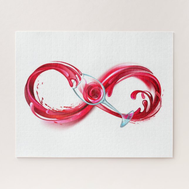 Infinity with Red Wine Jigsaw Puzzle (Horizontal)