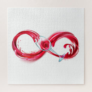 Infinity with Red Wine Jigsaw Puzzle