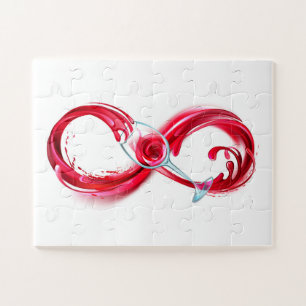 Infinity with Red Wine Jigsaw Puzzle