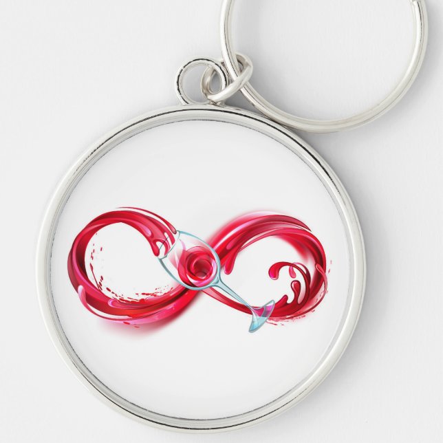 Infinity with Red Wine Key Ring (Front)