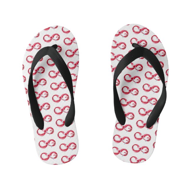 Infinity with Red Wine Kid's Thongs (Footbed)