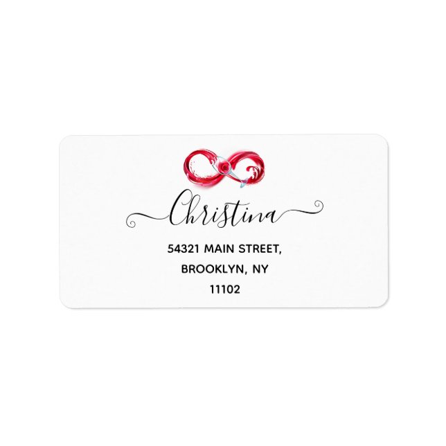 Infinity with Red Wine Label (Front)