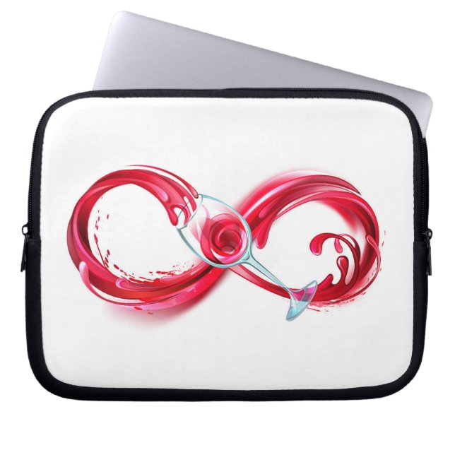 Infinity with Red Wine Laptop Sleeve (Front)