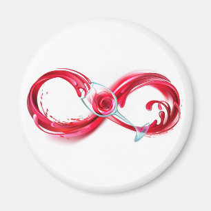Infinity with Red Wine Magnet