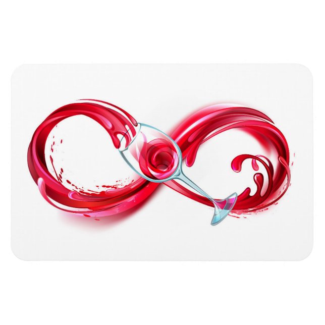 Infinity with Red Wine Magnet (Horizontal)