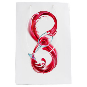 Infinity with Red Wine Medium Gift Bag