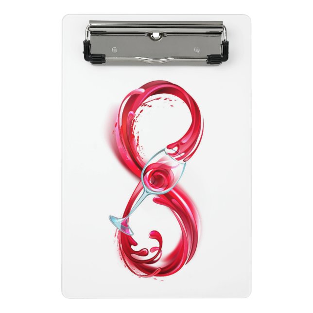 Infinity with Red Wine Mini Clipboard (Front)