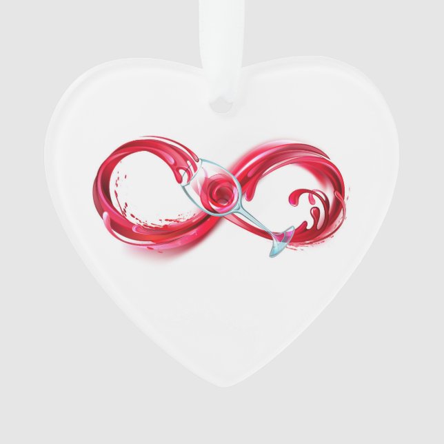 Infinity with Red Wine Ornament (Front)