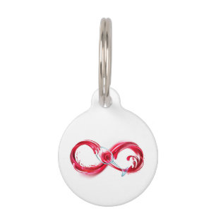 Infinity with Red Wine Pet Tag