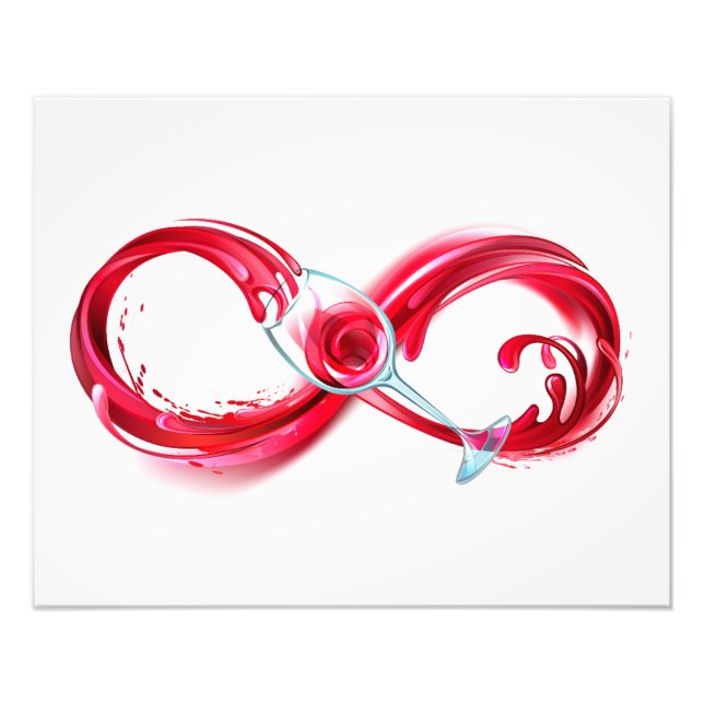 Infinity with Red Wine Photo Print (Front)