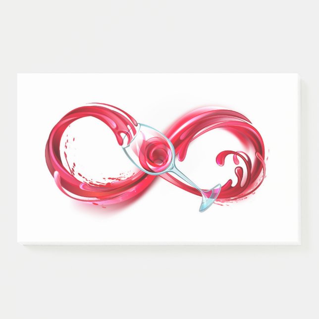 Infinity with Red Wine Post-it Notes (Front)