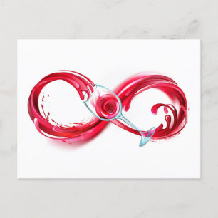 Infinity with Red Wine Postcard