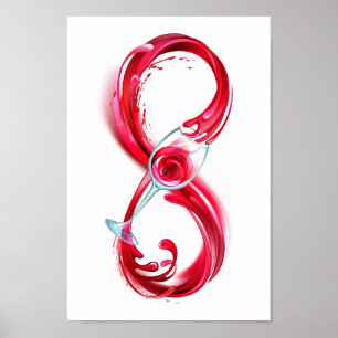 Infinity with Red Wine Poster