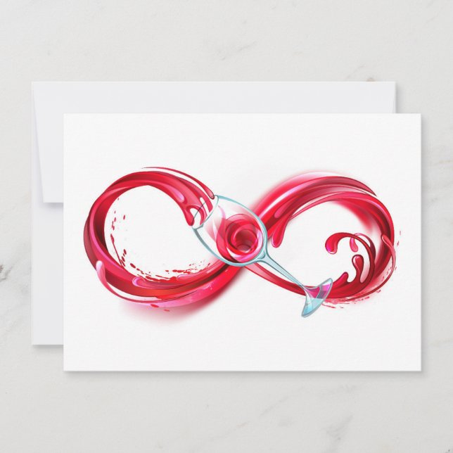 Infinity with Red Wine Save The Date (Front)