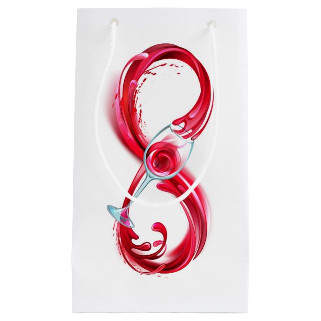 Infinity with Red Wine Small Gift Bag (Front)