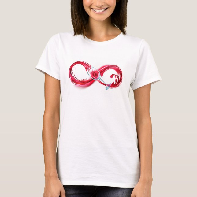 Infinity with Red Wine T-Shirt (Front)