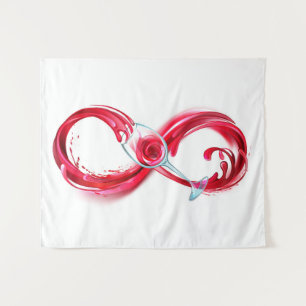 Infinity with Red Wine Tapestry