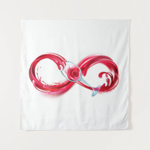 Infinity with Red Wine Tapestry