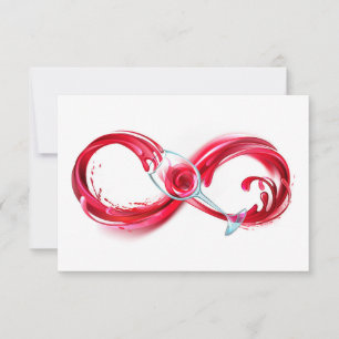 Infinity with Red Wine Thank You Card