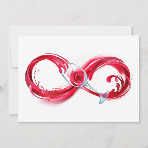Infinity with Red Wine Thank You Card