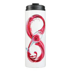 Infinity with Red Wine Thermal Tumbler
