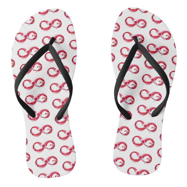 Infinity with Red Wine Thongs (Footbed)