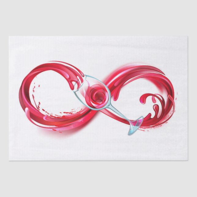 Infinity with Red Wine Tissue Paper (Front)