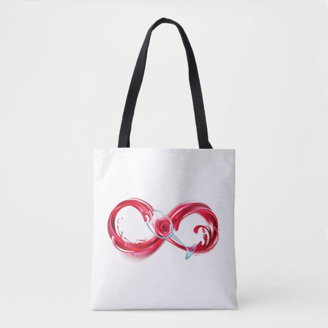 Infinity with Red Wine Tote Bag (Front)