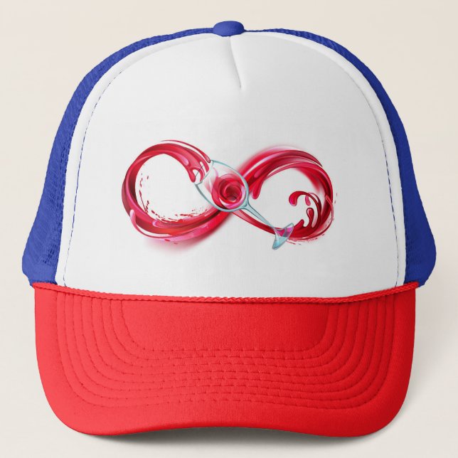 Infinity with Red Wine Trucker Hat (Front)