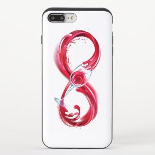 Infinity with Red Wine iPhone 8/7 Plus Slider Case