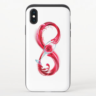 Infinity with Red Wine iPhone XS Slider Case