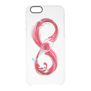 Infinity with Red Wine Clear iPhone 6/6S Case