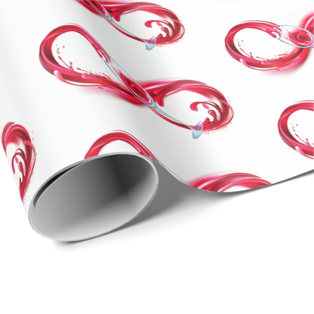 Infinity with Red Wine Wrapping Paper (Roll Corner)