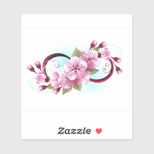 Infinity with Sakura Blossom Flowers (Sheet)