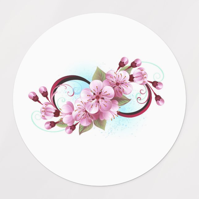 Infinity with Sakura Blossom Flowers (Design 1)