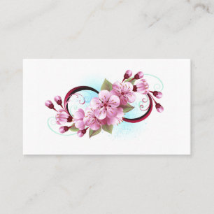 Infinity with Sakura Blossom Flowers Appointment Card