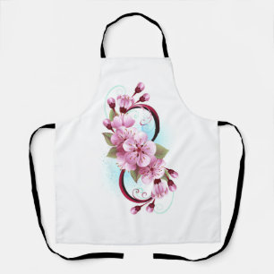 Infinity with Sakura Blossom Flowers Apron