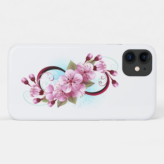 Infinity with Sakura Blossom Flowers Case-Mate iPhone Case (Back (Horizontal))