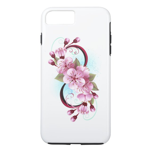 Infinity with Sakura Blossom Flowers Case-Mate iPhone Case (Back)