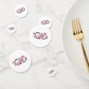 Infinity with Sakura Blossom Flowers Confetti